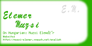 elemer muzsi business card